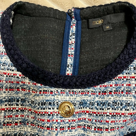 Maje Tweed Crop Top with Gold Buttons - Picture 6 of 6